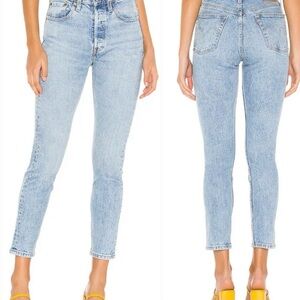 Revolve, Levi's 501 Skinny High Waist Jeans in Tango Light Wash, Size 29x28